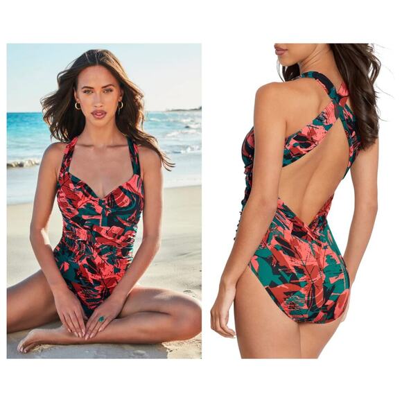 Magicsuit Nico Ruched One-Piece Swimsuit Size US/12 - Picture 1 of 9